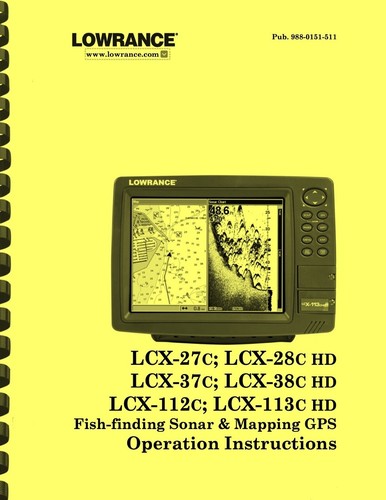 Lowrance lcx 27c - lowrance, lcx-28c