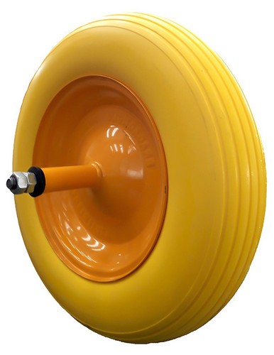Roue brouette pleine broche - roue,
