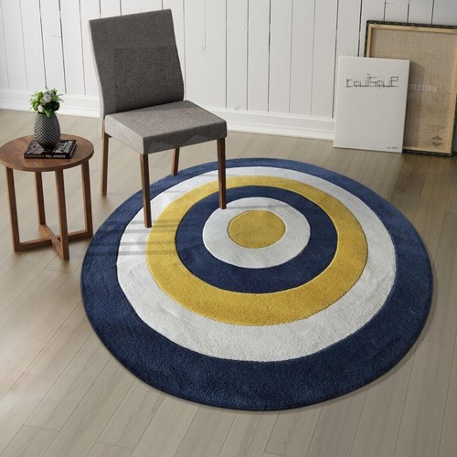 Tapis rond laine coloré - tapis,