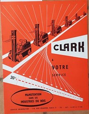 1462 : CLARK : CHARIOT ELEVATEUR : 8 PAGES : 21X27 : CATALOGUE - PUB : BON ETAT