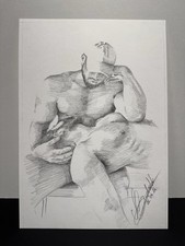 Dessin Original Signé Nu