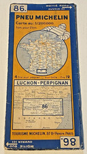 Carte MICHELIN N° 86 - Luchon Perpignan - 1935 - Bel Etat
