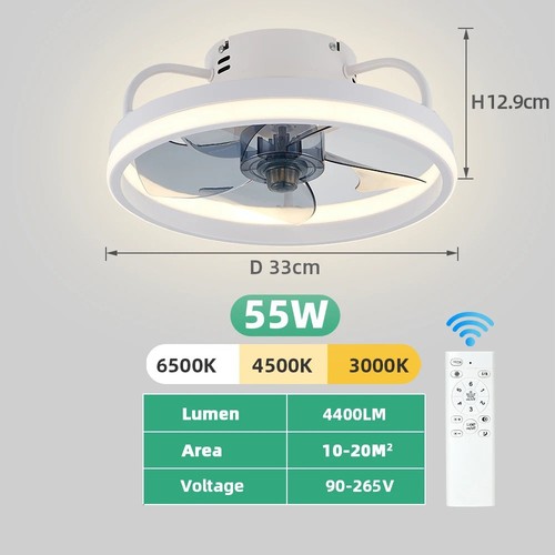 Ventilateur plafond led blanc - plafond,