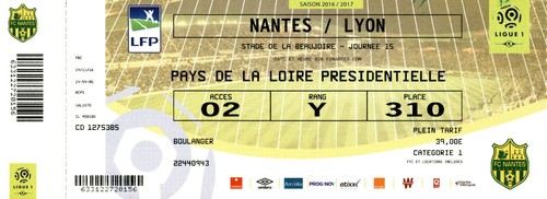 Billet ticket match - billet/ticket,