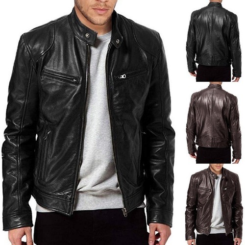 Blouson cuir style motard
