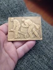 Médaille plaque bronze signé Burger Batiment Travaux Publics