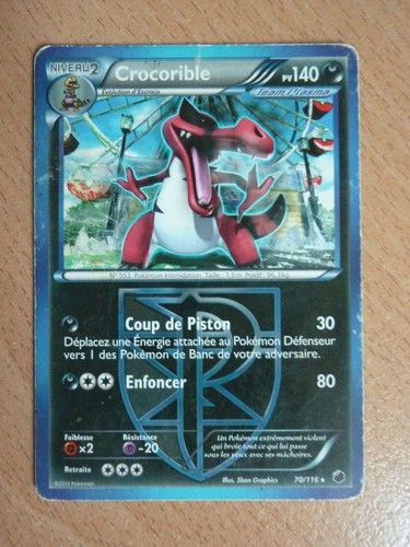Carte pokémon rare crocorible - pokémon,