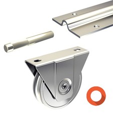 Kit coulissant Ø 16 mm - rails 3 x 1,95 m pour portail de 3 m - 400 kg