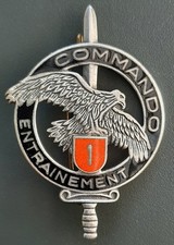 Insigne COMMANDO CEC 1  CNEC 1° CHOC PARACHUTISTE 1980s ANDOR ORIGINAL Badge
