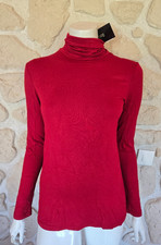 Sous pull col roulé bordeaux