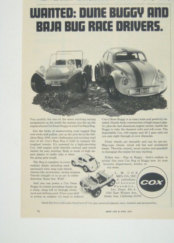 Cox dune buggy baja - cox, racing
