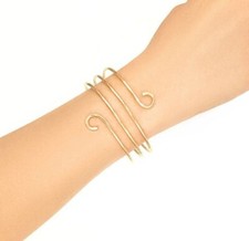 Brassard Bracelet Stylé 925 Argent Sterling Or Fil Femme Bijoux 20Gram