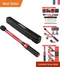 Clé Dynamométrique 3/8" 5-60 Nm ± 3% Précision, 72 Dents, Acier Chrome-Vanadium