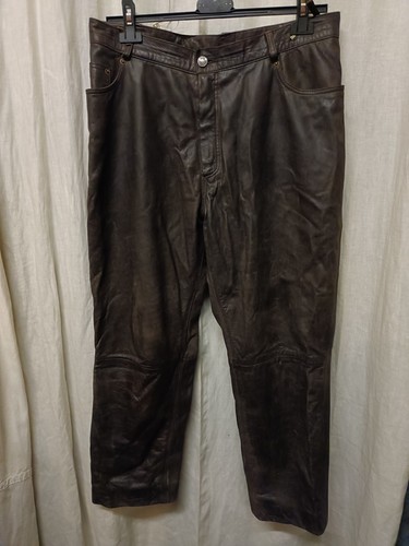 Pantalon cuir vachette - cuir,