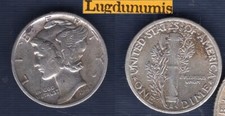 Etats Unis USA United States - Mercury Dime 1942 III Silver Argent