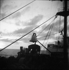 Négatif photo original - Pont et cloche du navire Cyrnos Marseille