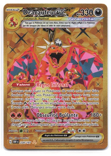 Carte pokémon dracaufeu - pokémon, ex