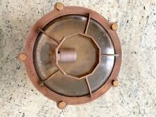 AUTHENTIQUE LAMPE DE COURSIVE de navire HUBLOT BRONZE / LAITON marine nautique