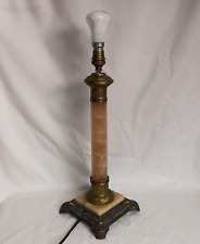 Lampe de table Napoléon III en albâtre et régule - XIXe S. - Hauteur 40 cm