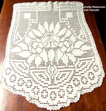 RIDEAU BRISE BISE CROCHET  ARTISANAT FRANCAIS  ECRU55X75 DISPO PROMO***