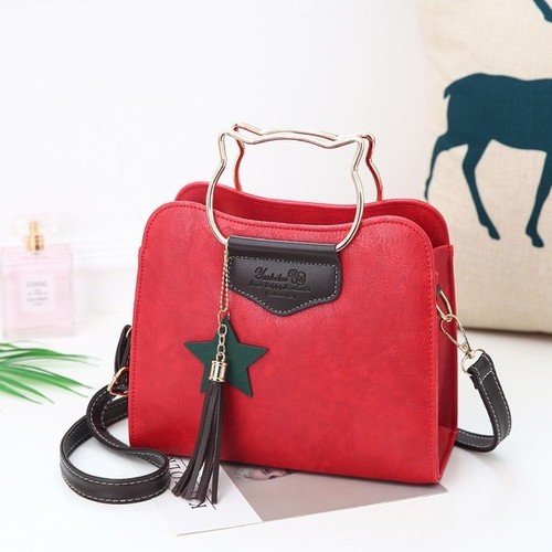Red shoulder handbag metal - handbag,