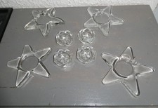 LOT DE 10 BOUGEOIRS EN VERRE