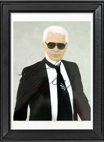 Karl lagerfeld autographe avec - lagerfeld,