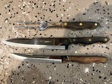 Vintage "D-400" Stainless Steel Japan Lifetime Cutlery Jet Cut Knives and Fork