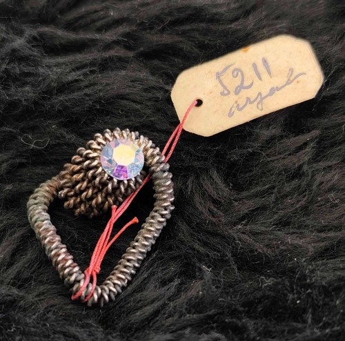 Clip foulard vintage strass