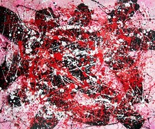 HAYVON  signed RED on PINK