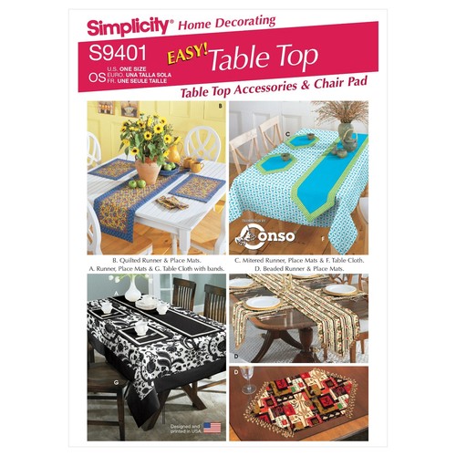 Simplicity 9401 table - 9401, haut