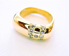 Jonc or massif 18 carats serti