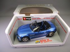 LE1081 BURAGO 3349 1/18 1:18 BMW M Roadster cabriolet 1996 bleu métallise