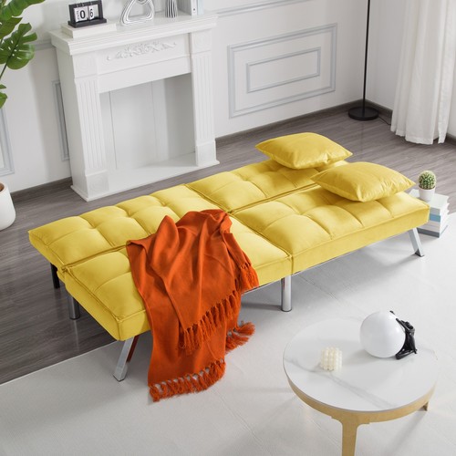 Tufted velvet futon - tufted, bed