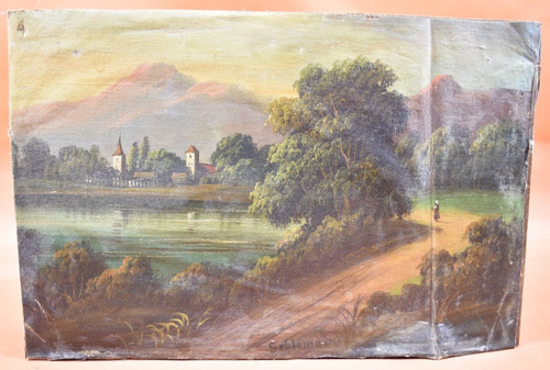 Peinture huile sur toile - sur,