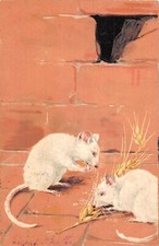 CPA Fantaisie Carte gaufré deux petits rats (253495)