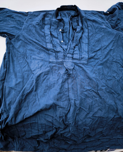 Chemise paysan homme bleu - chemise,