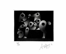 MARIO AVATI Cheval articulé - Gravure Originale Manière Noire Signée & Num. 1973