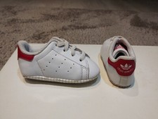 ADIDAS STAN SMITH BABY BÉBÉ TAILLE 17 BLANC & ROSE TBE