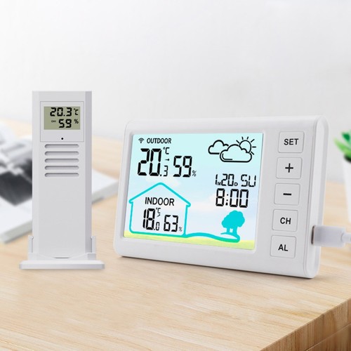 Thermomètre horloge météo - thermomètre,