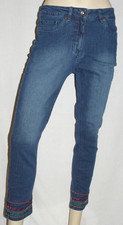 Jeans pantacourt brodé