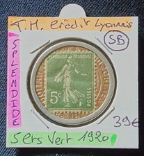 Superbe Timbre Monnaie 5 Cts