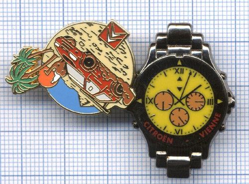Pin double moule montre logo - pin's,