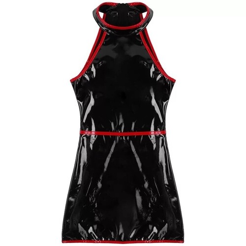 Cuir verni femme robe moulante - verni,