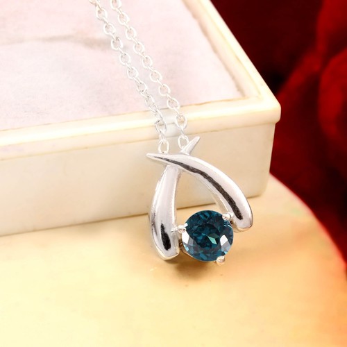 Pendentif tourmaline bleu vert - pendentif,