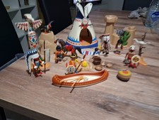 Lot Tipi Canoë Totem indiens