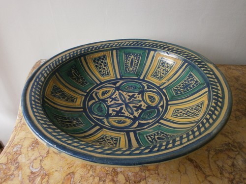 Plat poterie maroc - du,