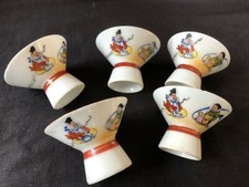 Ensemble De 5 Ancien Japonais Porcelaine Sake Tasses. Marquée Sealmark