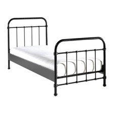 Lit Enfant Métal "New York" 90x200cm Noir