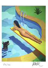 EX-LIBRIS LA FILLE AU PLONGEOIR NUMEROTE ET SIGNE DE LOUSTAL NEUF